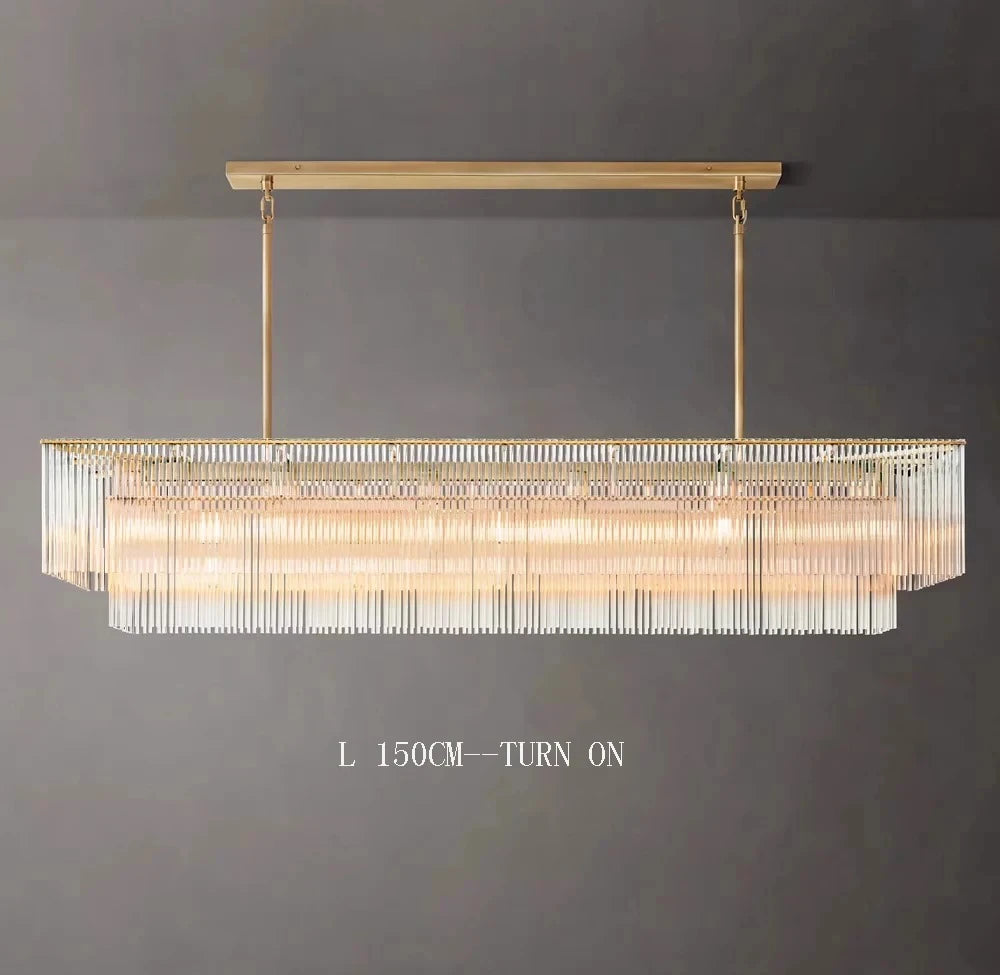 [Nordica] Nordic Luxury Glass Chandelier Gold Bar