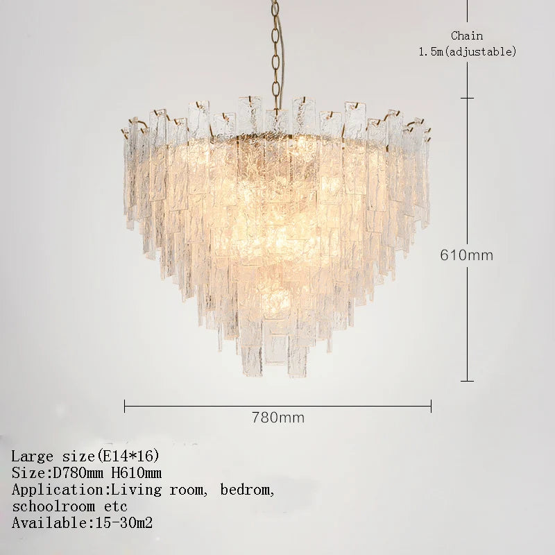 [Candela] Crystal Chandelier Gold Candle