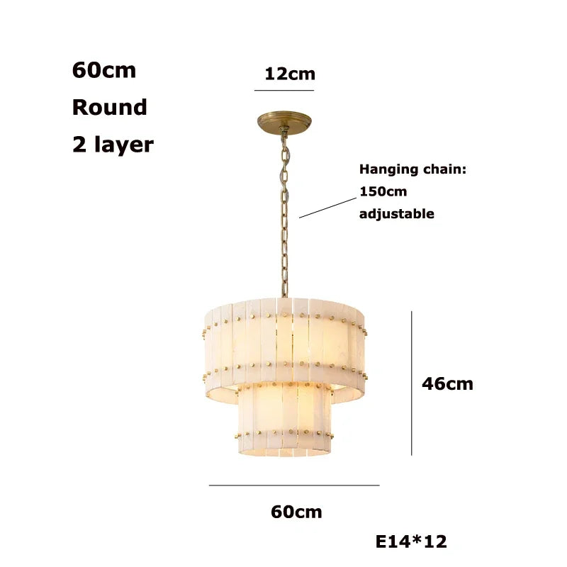 [Rotondo] Modern Marble Chandelier Round