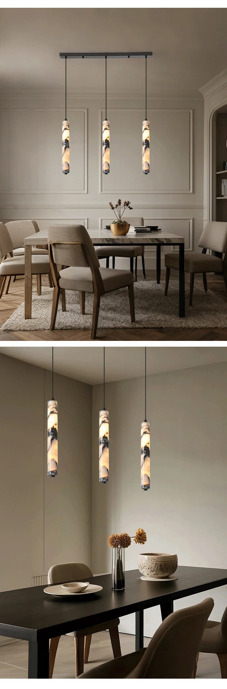 [Cilindro] Marble Cylinder Natural Stone Pendant Luxury