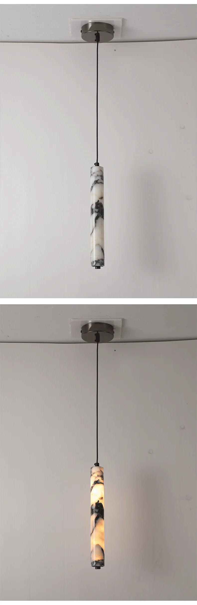 [Cilindro] Marble Cylinder Natural Stone Pendant Luxury