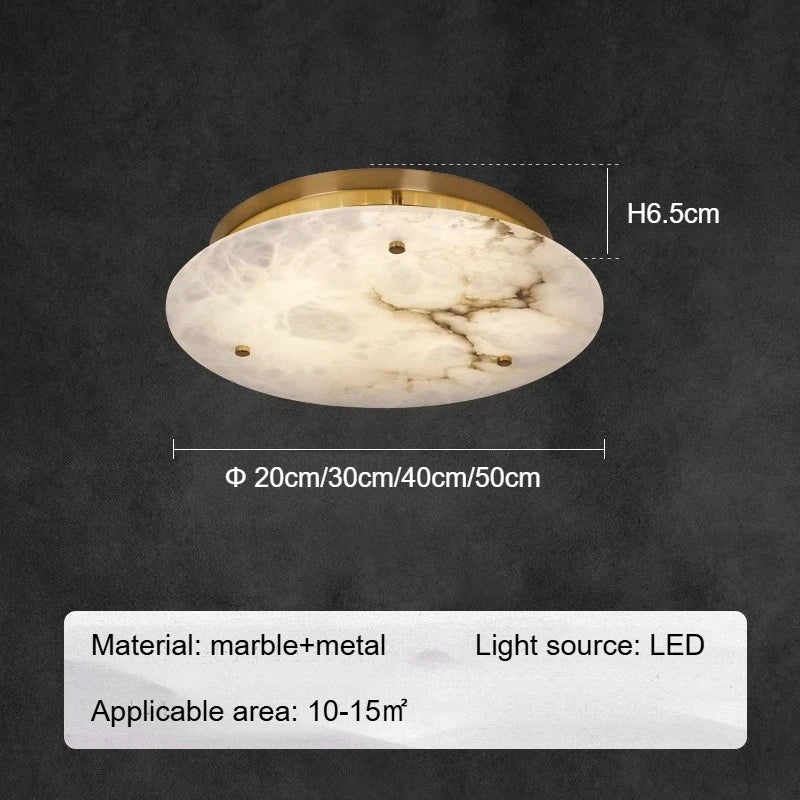 [Marmo] French Marble Ceiling Light Natural Stone