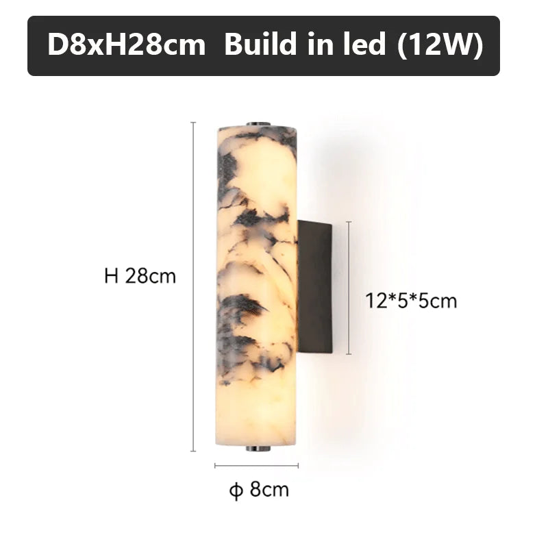 [Nero] Italian Marble Wall Lamp Natural Stone