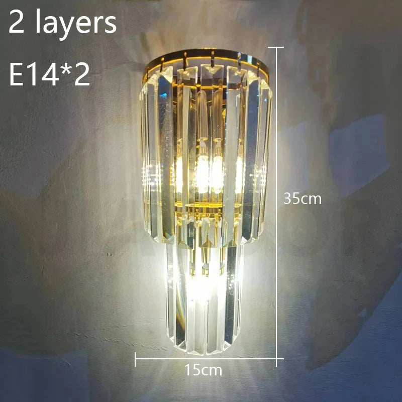 [Grandeur] Luxury Crystal Wall Lamp Villa Corridor