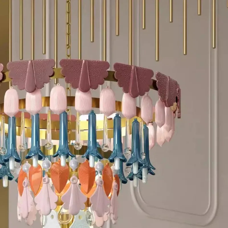 [Ceramica] Vintage Ceramic Chandelier Art Colorful