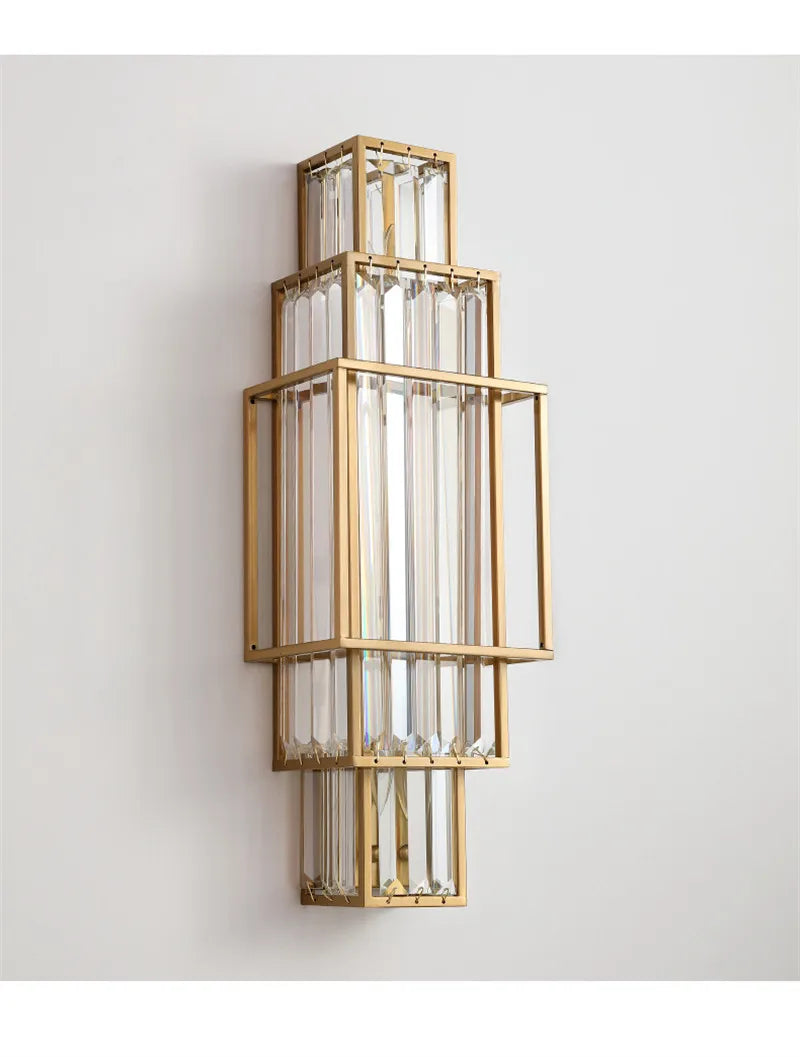 [Geometria] Geometric Crystal Wall Lamp Luxury Glass