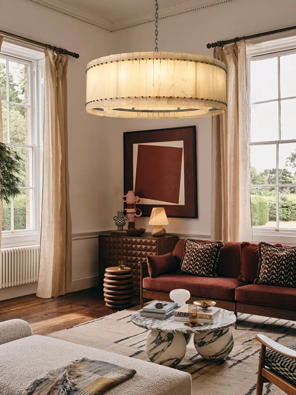 [Rotondo] Modern Marble Chandelier Round