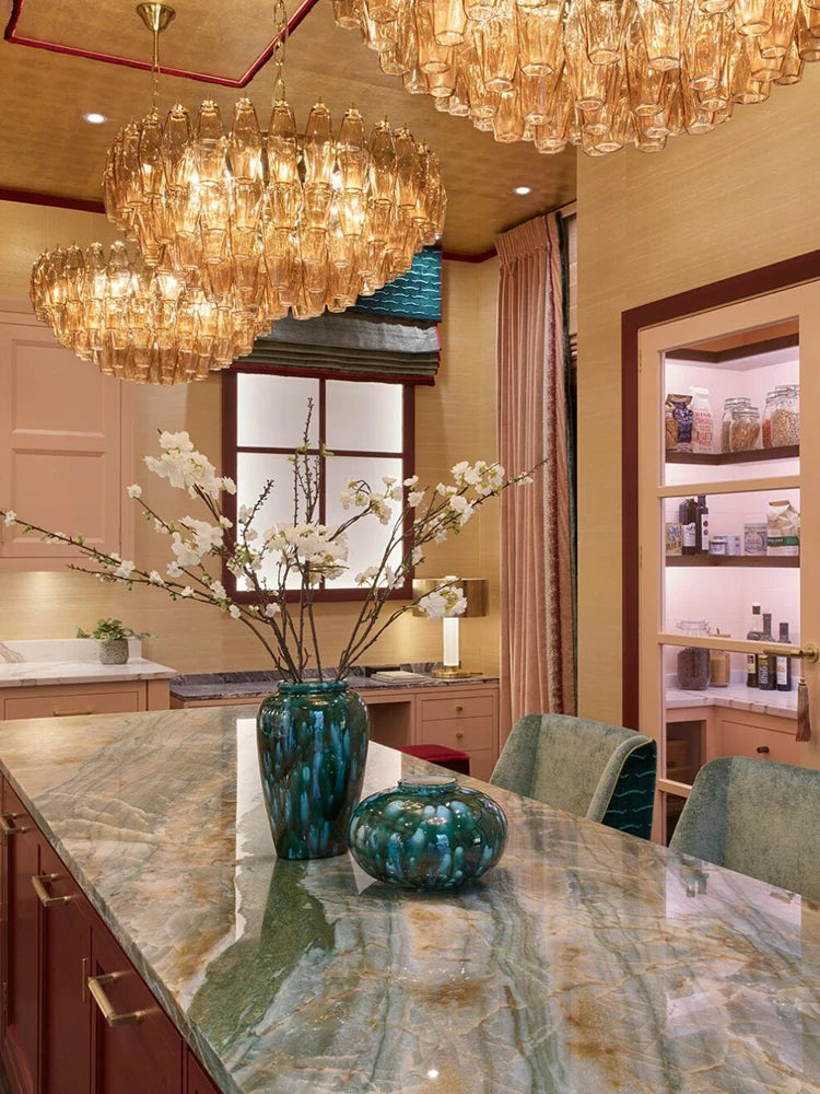 [Ambra] Murano Glass Chandelier Art