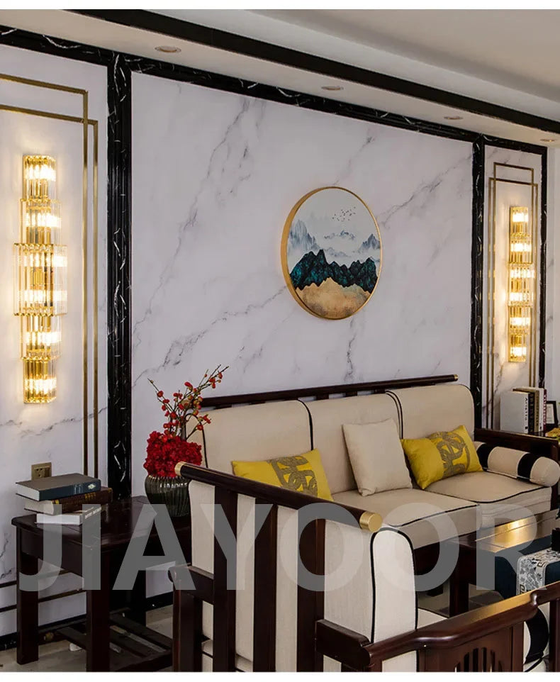 [Grandeur] Luxury Crystal Wall Lamp Villa Corridor