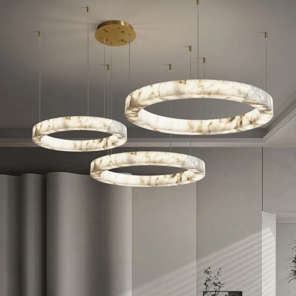 [Pietra] Marble Pendant Light Faux Stone Round