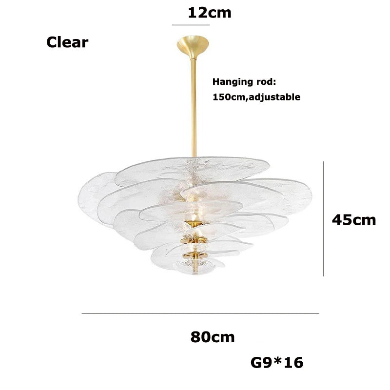 [Deco] Art Deco Chandelier Glass Stainless Steel