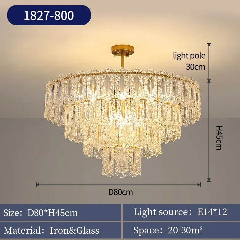 [Romantica] French Vintage Glass Chandelier Romantic
