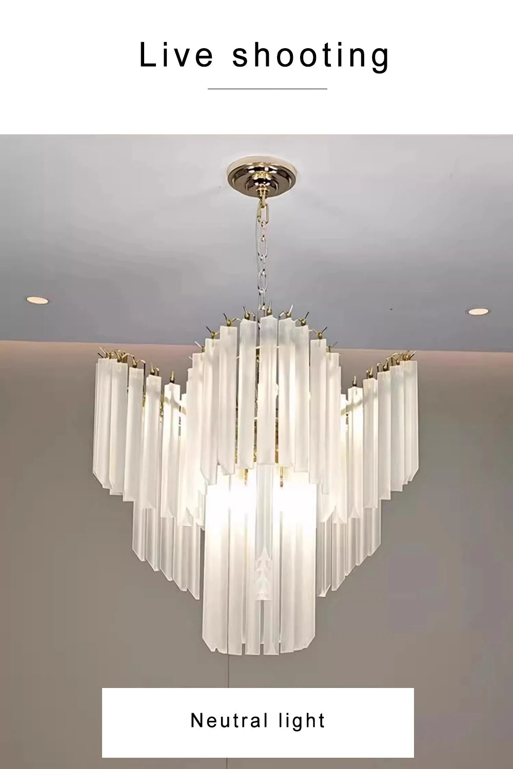 [Cristallo Bianco] French White Crystal Chandelier Luxury