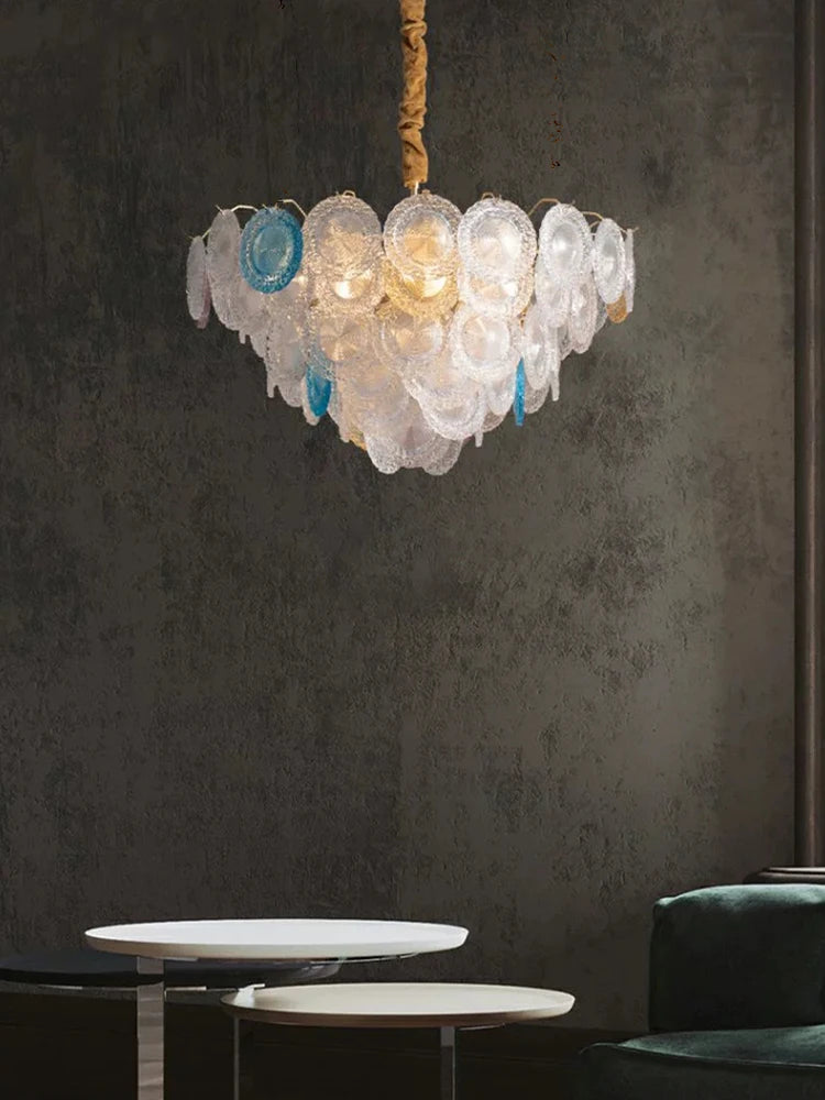[Fiore] Vintage Flower Glass Chandelier Colorful