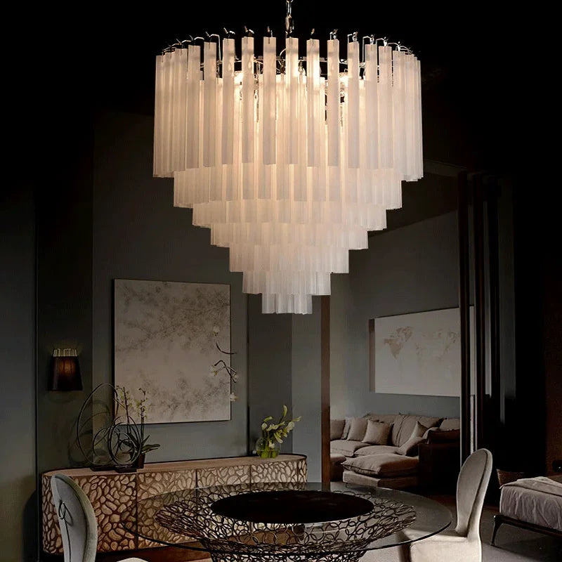 [Tondo] Round Murano Glass Pendant Chandelier