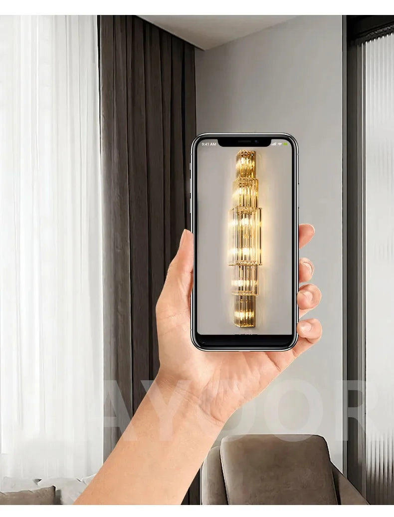 [Grandeur] Luxury Crystal Wall Lamp Villa Corridor