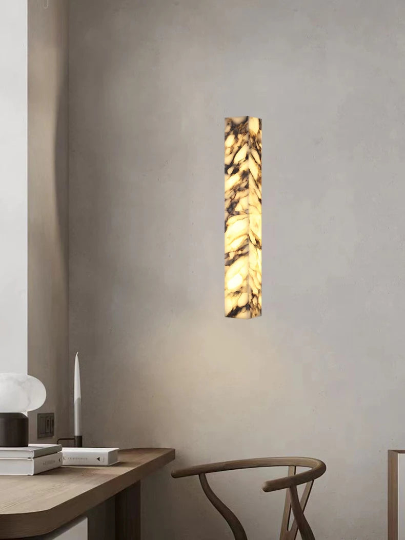 [Cubo] Cuboid Natural Marble Wall Lamp Dimmable