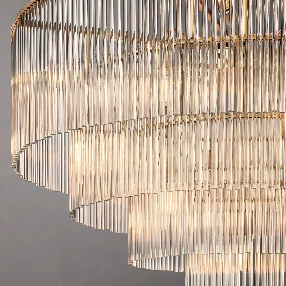 [Nordica] Nordic Luxury Glass Chandelier Gold Bar
