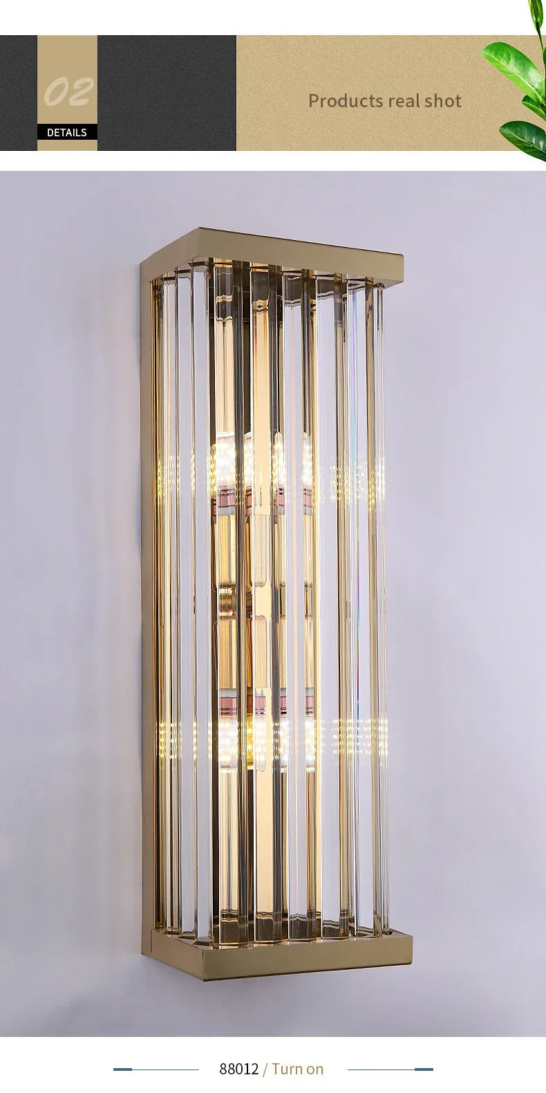 [Brasseri]  Crystal Wall Lamp