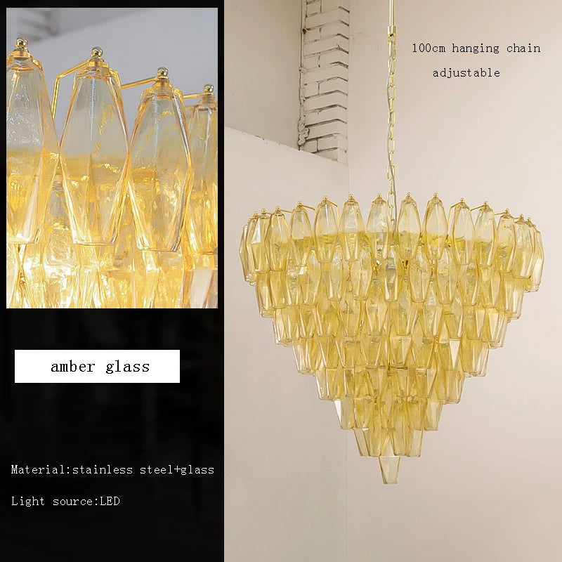 [Ambrato] Postmodern Glass Chandelier
