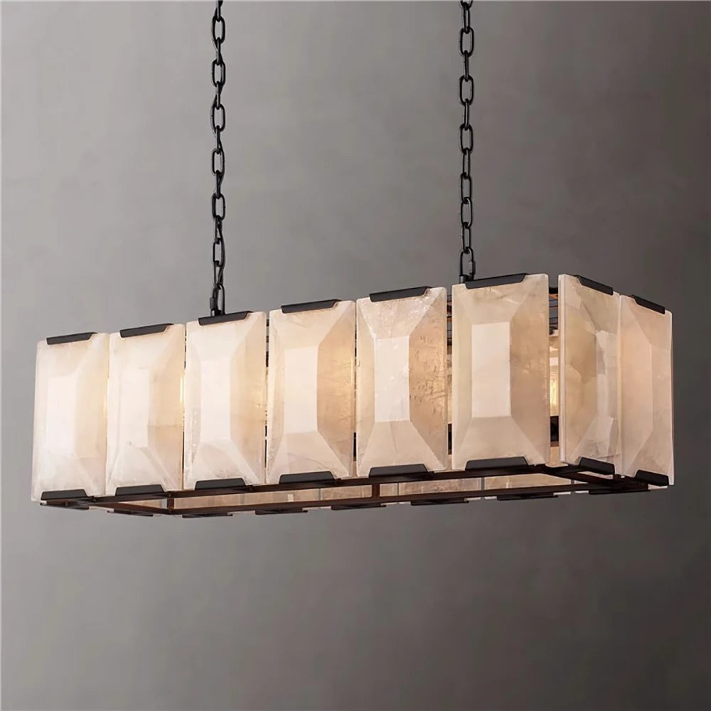 Vintage American LED Crystal Hanging Lamps Chandelier Lighting Retro Lustre Suspension Luminaire Lampen for Living Room