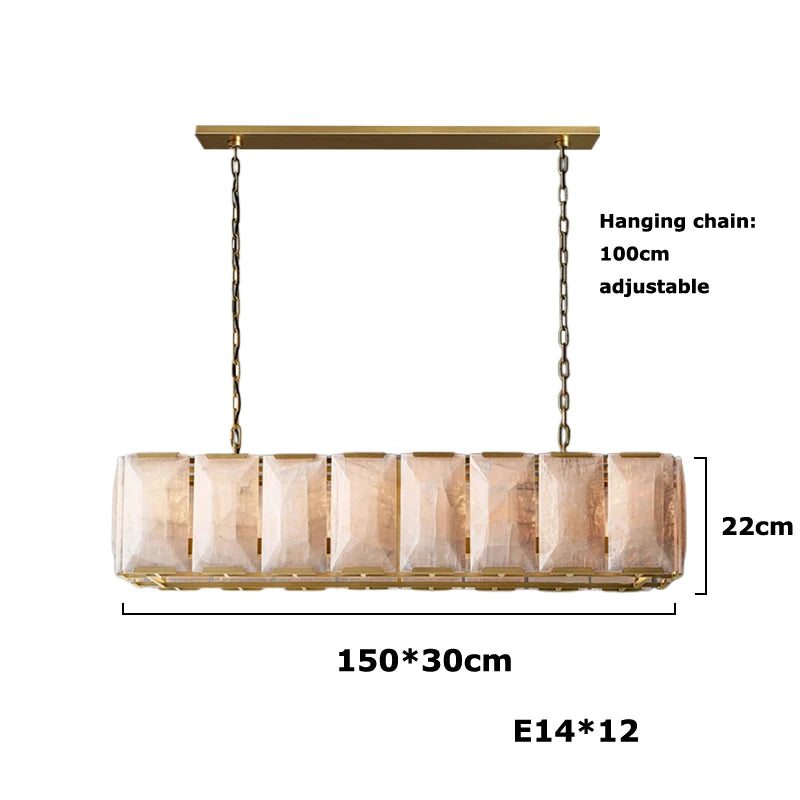 Vintage American LED Crystal Hanging Lamps Chandelier Lighting Retro Lustre Suspension Luminaire Lampen for Living Room