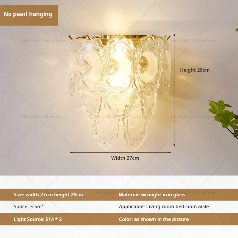 [Éclat] French Vintage Crystal Wall Lamp Luxury