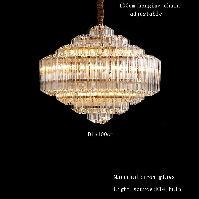 [Classico] Modern Glass Crystal Chandelier  Luxury
