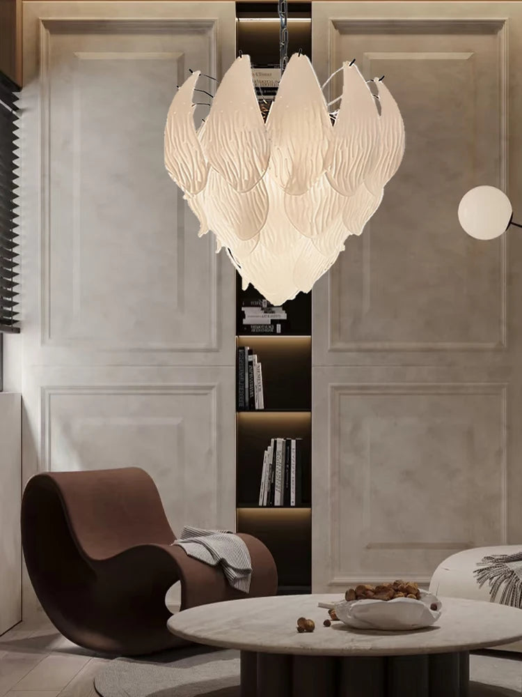 [Bocciolo] Pink Flower Bud Chandelier Glass LED