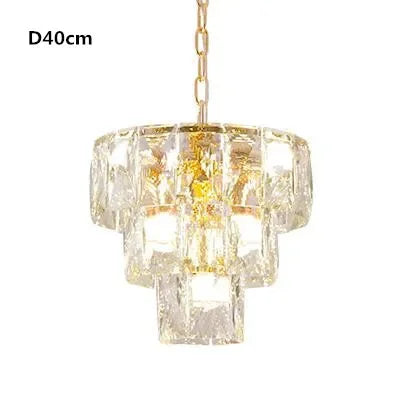 [Aurelia] Gold Crystal Chandelier Modern Lustre