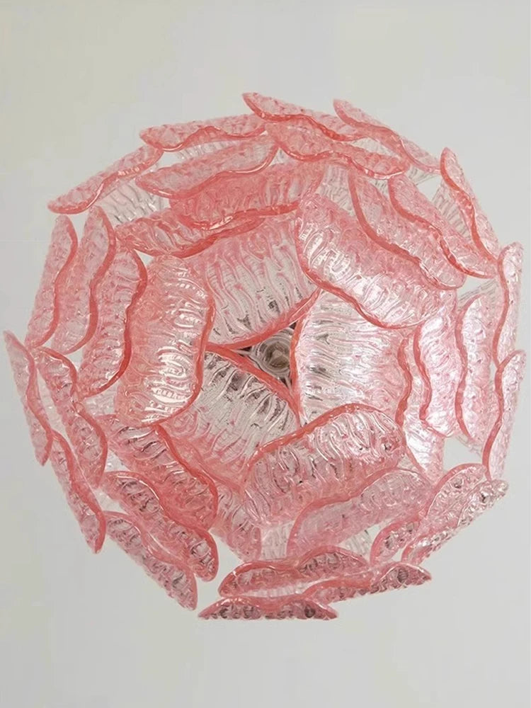 [Bocciolo] Pink Flower Bud Chandelier Glass LED