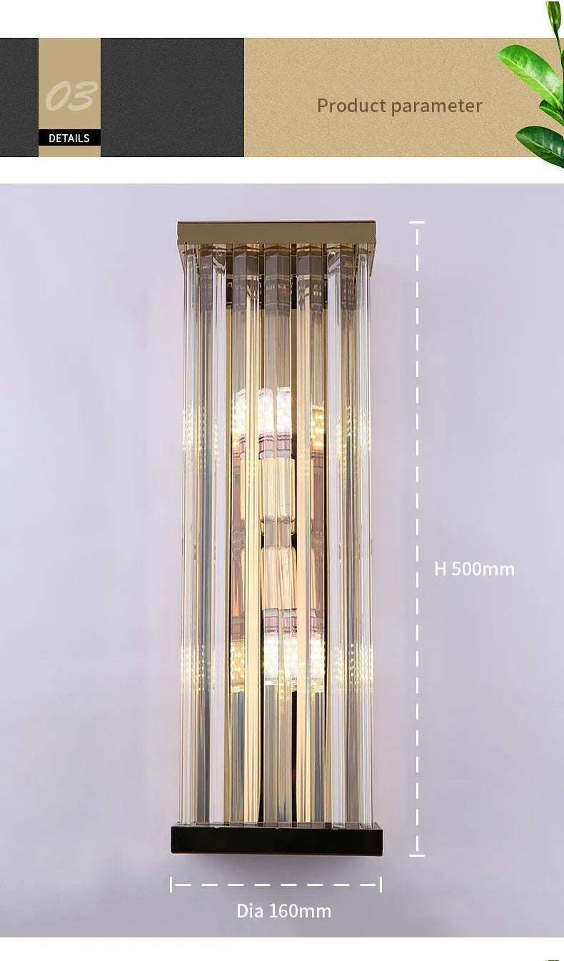[Brasseri]  Crystal Wall Lamp