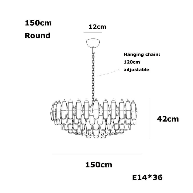 [Ambra] Murano Glass Chandelier Art