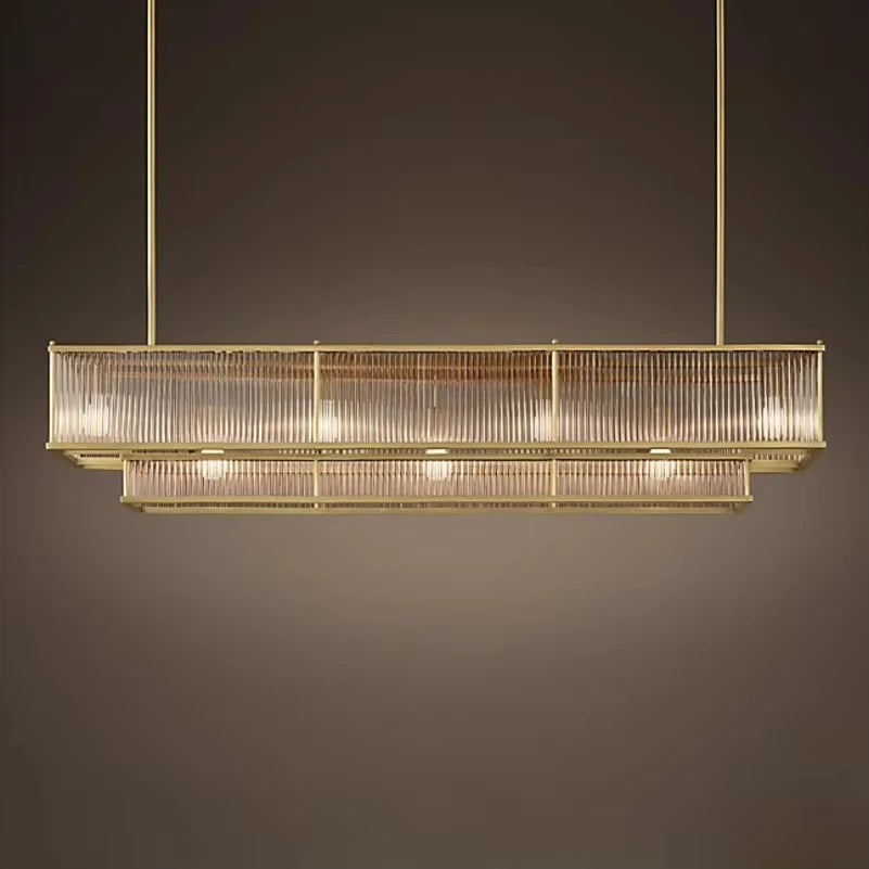 [Radiance] Copper Crystal Chandelier Golden Round