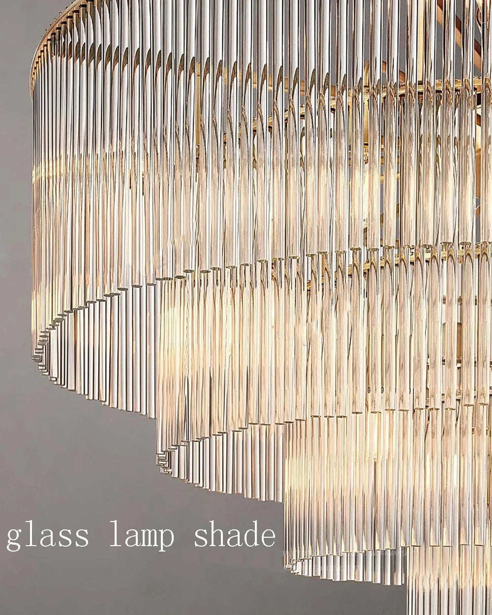 [Nordica] Nordic Luxury Glass Chandelier Gold Bar