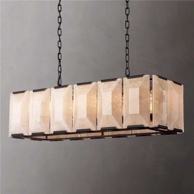 Vintage American LED Crystal Hanging Lamps Chandelier Lighting Retro Lustre Suspension Luminaire Lampen for Living Room