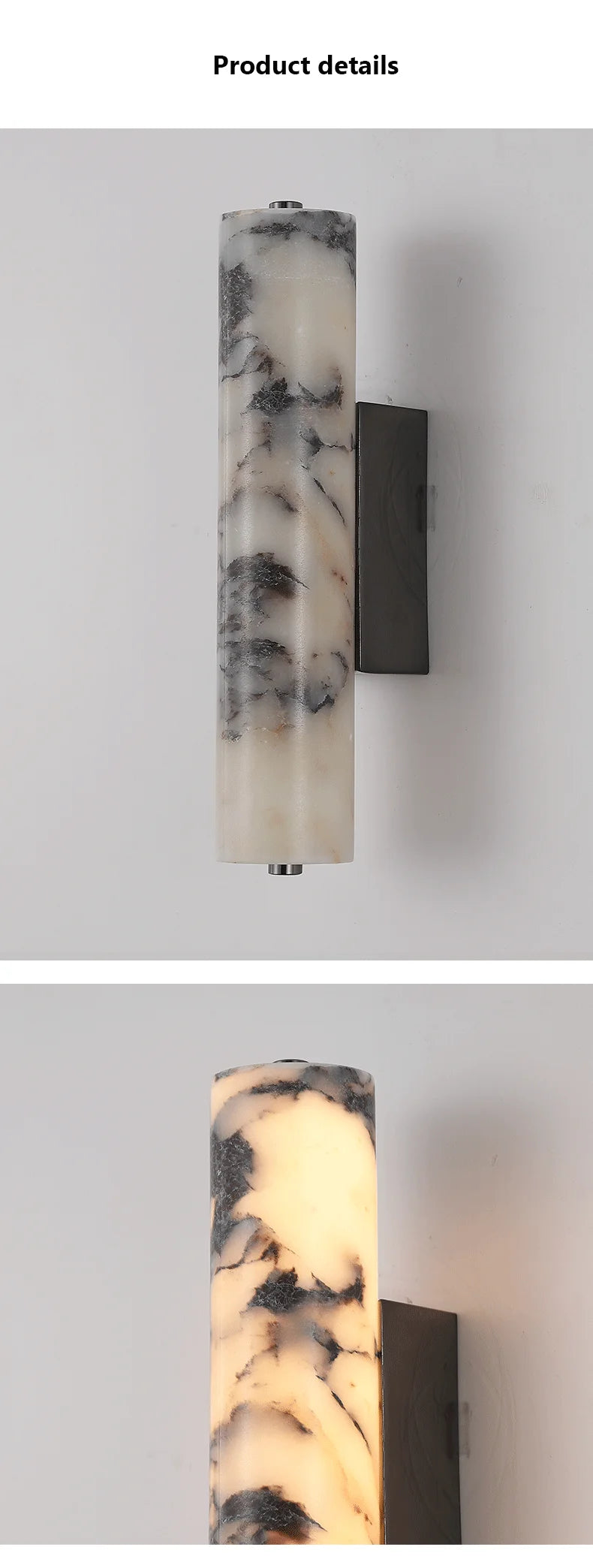 [Nero] Italian Marble Wall Lamp Natural Stone