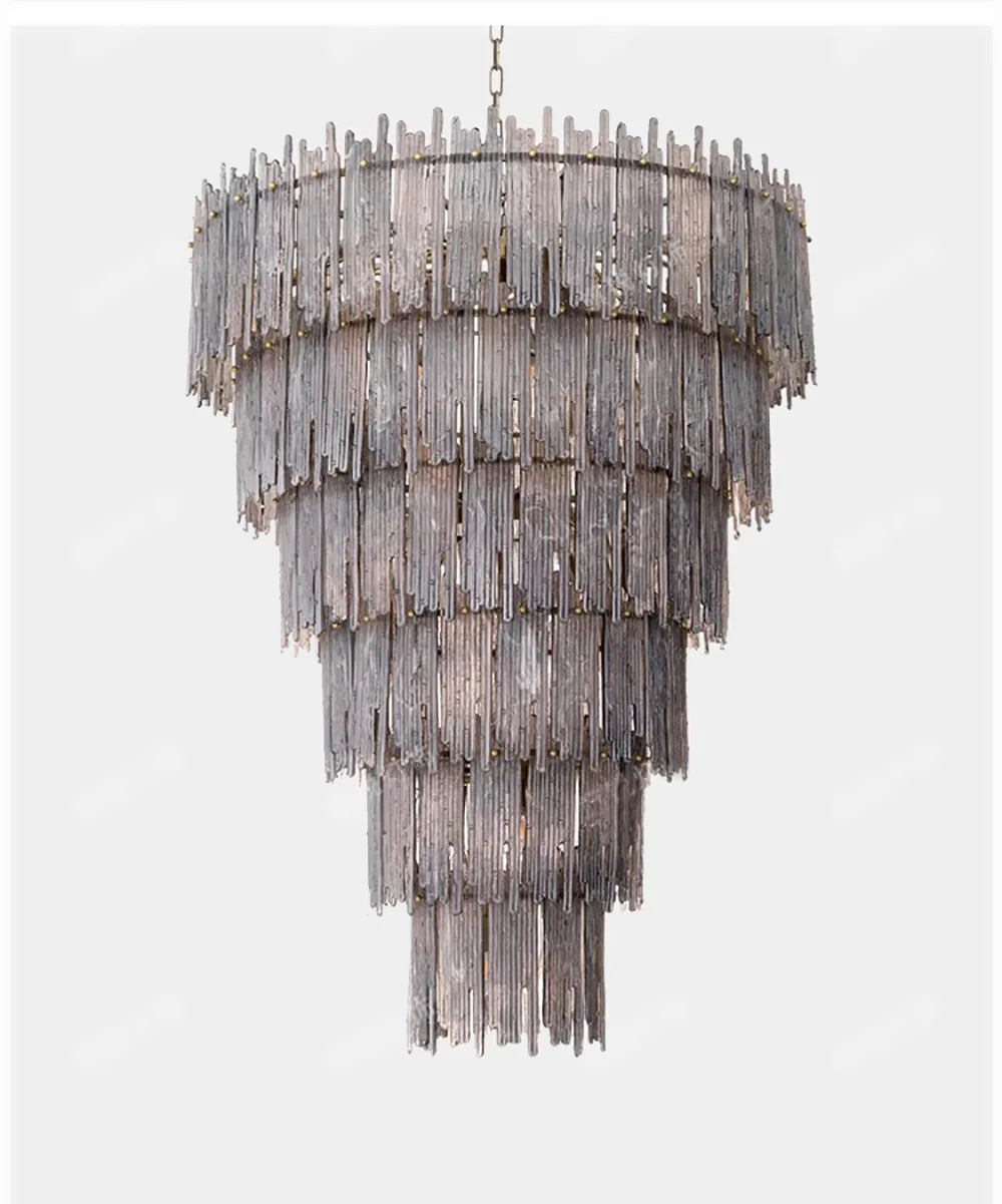 [Liberty] American Glass Chandelier Stainless Steel LED