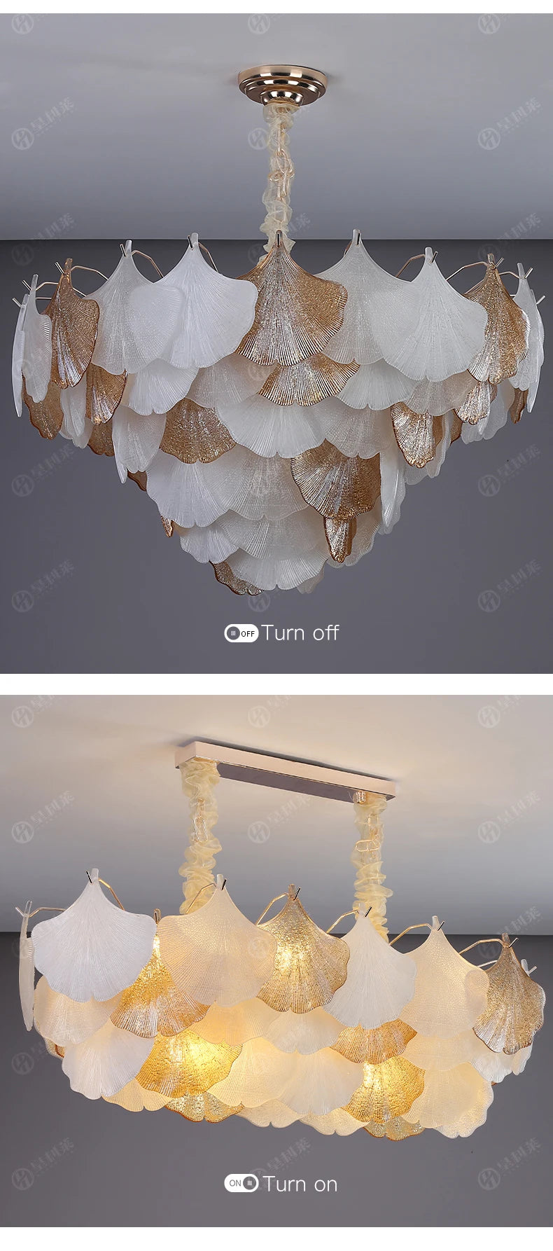 [Conchiglia] Crystal Shell Chandelier French Nordic