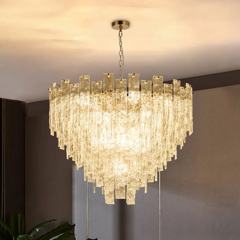 [Candela] Crystal Chandelier Gold Candle
