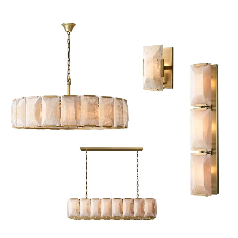 Vintage American LED Crystal Hanging Lamps Chandelier Lighting Retro Lustre Suspension Luminaire Lampen for Living Room