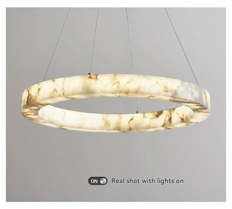 [Pietra] Marble Pendant Light Faux Stone Round