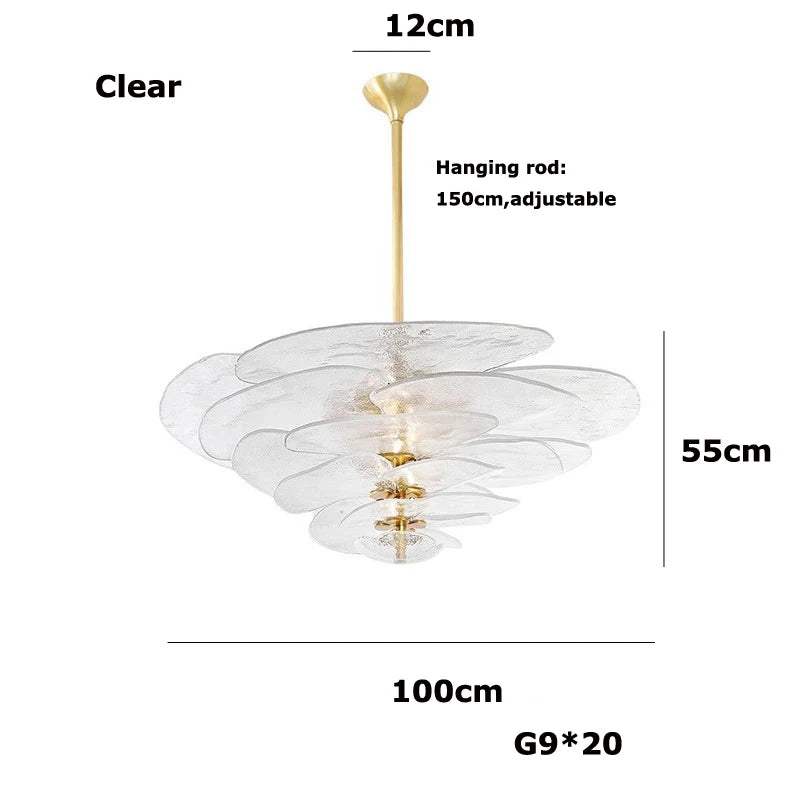 [Deco] Art Deco Chandelier Glass Stainless Steel
