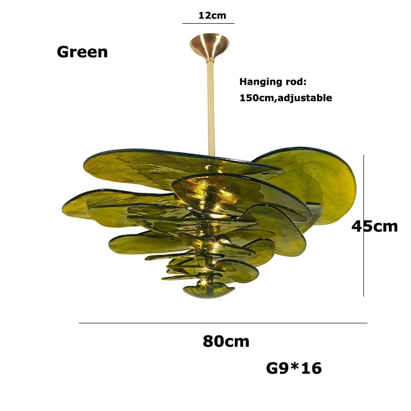 [Deco] Art Deco Chandelier Glass Stainless Steel