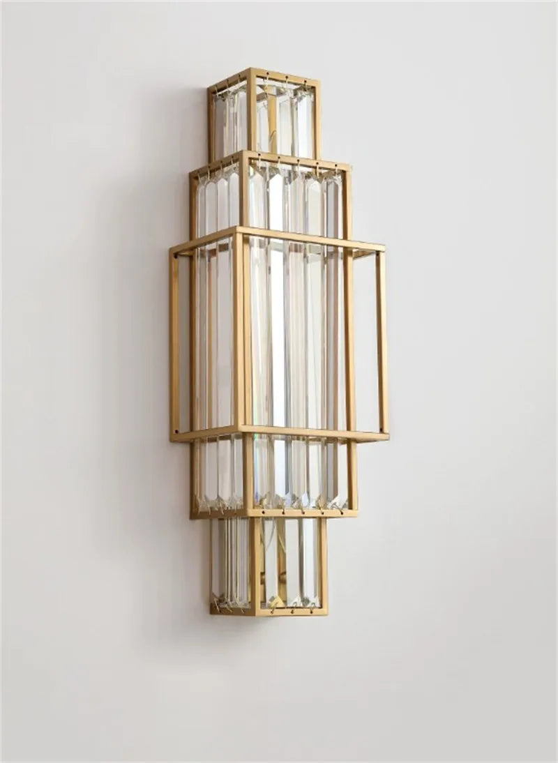 [Geometria] Geometric Crystal Wall Lamp Luxury Glass
