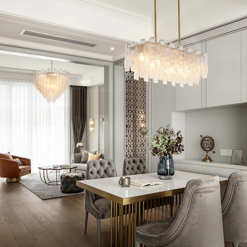 [Candela] Crystal Chandelier Gold Candle