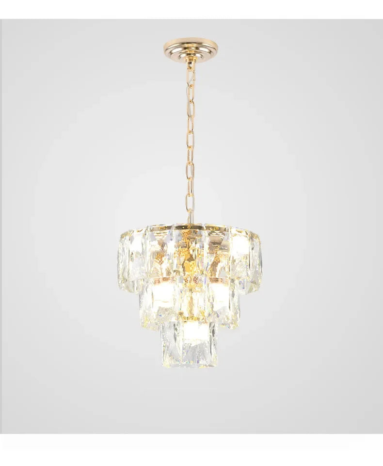 [Aurelia] Gold Crystal Chandelier Modern Lustre