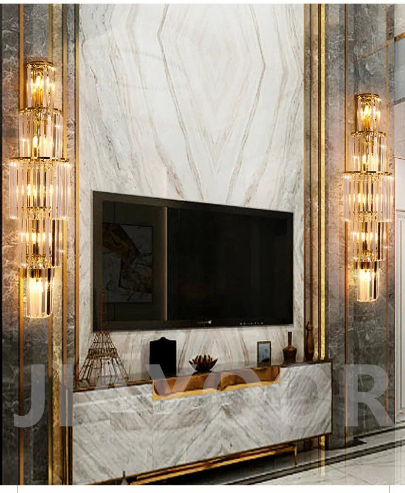 [Grandeur] Luxury Crystal Wall Lamp Villa Corridor