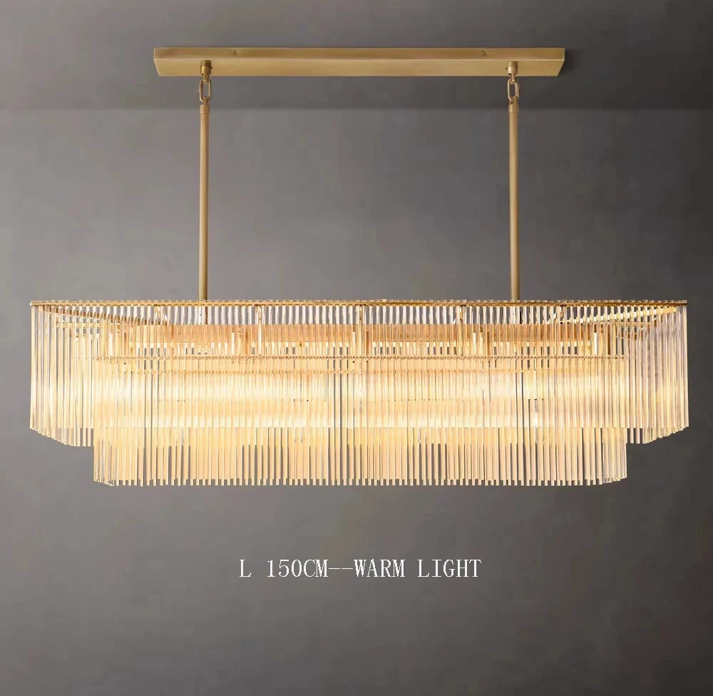 [Nordica] Nordic Luxury Glass Chandelier Gold Bar