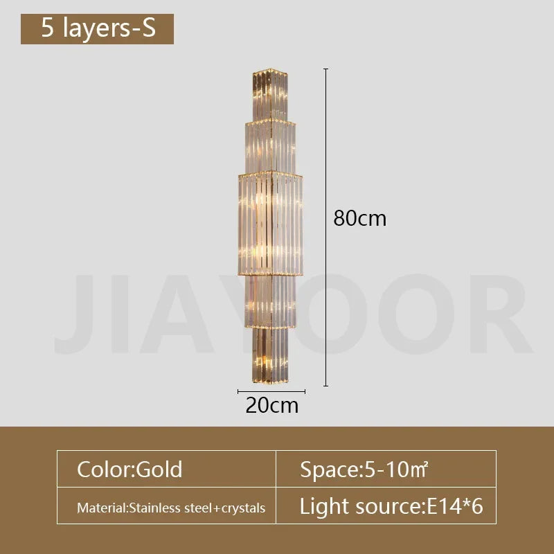 [Grandeur] Luxury Crystal Wall Lamp Villa Corridor